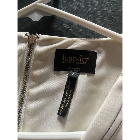 Laundry by Shelli Segal White British Flag Design Dress Size Small - Picture 6 of 7